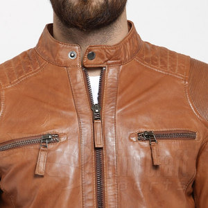 Recién llegado, chaqueta de cuero resistente con cuello alto de manga larga y estilo de calle principal para invierno - Product Image 5