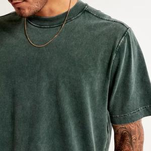 เสื้อยืดโอเวอร์ไซส์แบบฟอกสี 100% ผ้าฝ้าย วินเทจ ลุคสตรีทแวร์ คอกลม แขนสั้น สำหรับผู้ชาย เสื้อฟอกสี - Product Image 2