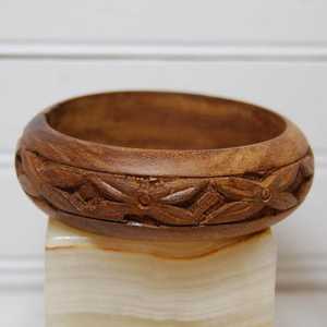 Conjunto de pulsera de madera hecha a mano de moda para mujer y niña, accesorio de regalo de moda con corte de corazón, INDIA ART PLACE, modelo IAP - Product Image 4