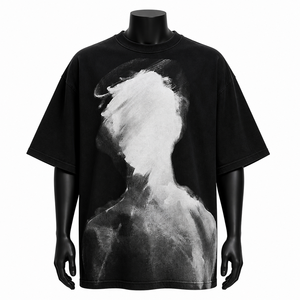 Camiseta Oversize de Algodón para Hombre, Estilo Urbano, Diseño Minimalista, Hombro Caído, Venta al por Mayor OEM - Product Image 1