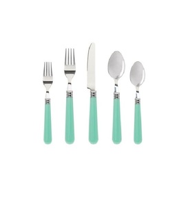 Personalizar plata níquel acero inoxidable único cielo azul resina Handel Acero inoxidable lujo Hotel boda cubiertos conjuntos - Product Image 1