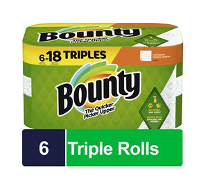 Bounty Select-A-Size Toallas 6 rollos de papel blanco dobles Papel higiénico hecho de pulpa de madera virgen Pulpa de Bambú - Product Image 2