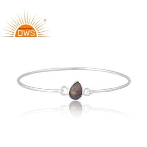 Latest Selling 925 Sterling <b>Silver</b> Natural Aurora Nopal Red Green Gemstone <b>Ring</b> Custom Jewelry Manufacturer - Product Image 1