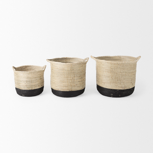 Panier cylindrique avec poignée, panier de rangement polyvalent, accessoire d'organisation de la maison hautement esthétique, disponible en gros. - Product Image 3