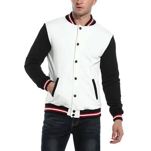 Vestes universitaires en toile coupe-vent en gros pour hommes et femmes avec logo personnalisé, veste de baseball classique de style universitaire, été - Product Image 1