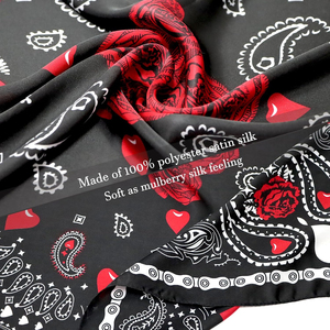 Top Sale Digital Printing Luxury <b>Women's</b> Plaid/Solid Customizable Satin <b>Silk</b> <b>Scarf</b>-High Quality Multi-Functional Fashion - Product Image 5