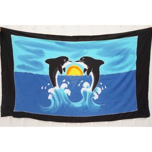 Sarongs hawaïens peints à la main en rayonne de qualité supérieure, paréo, vente en gros personnalisée, vêtements de plage, couverture, îles du Pacifique, HPGU063-01-200 - Product Image 1