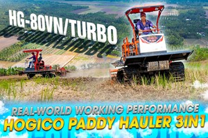 Nouveau modèle 2026 en promotion : Tracteur à chenilles HOGICO HG80VN Turbo 80 CV avec moteur diesel et roulement de boîte de vitesses, machine agricole - Product Image 2