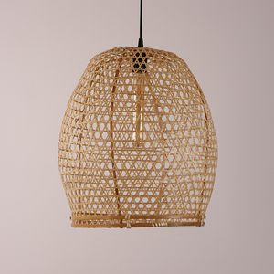 Salon chambre 100% écologique bambou paille rotin osier fait à la main luxe Vintage tissage lustre couleur naturelle Vietnam - Product Image 6