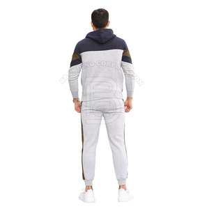 Trajes de chándal con cremallera transpirables ajustados para hombre Tela Lisa estampada con capucha para Precio de invierno - Product Image 2