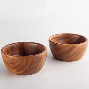 USER NATURAL BEST WOODE BOWL ENSALAD BOWL Set Diferentes tamaños de juego de cuencos de madera para restaurante Cocina hecha a mano - Product Image 1
