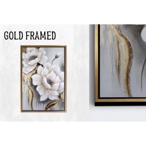 Impression sur toile de fleurs abstraites modernes : décoration murale élégante, 1P Goldframedcanvas - Product Image 1