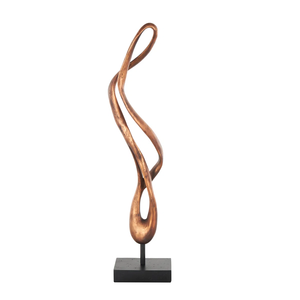 Design attrayant Sculpture en aluminium doré fait à la main dessus de table en métal pour hôtel bureau Villas salon et réception en gros - Product Image 1
