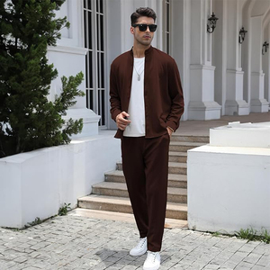 Ensemble décontracté d'été 2 pièces pour homme : Chemise à manches longues boutonnée et pantalon ample respirant à séchage rapide, haute qualité, avec poches, idéal pour le yoga - Product Image 3