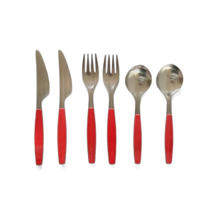 Vente en gros de couteaux, fourchettes, cuillères, couverts en acier inoxydable, ensemble de couverts en métal, manche noir pour Noël et dîner - Product Image 4