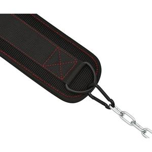 Ceinture de musculation avec chaîne en acier, ceinture de fitness en nylon pour exercices de musculation, ceinture lestée pour tractions et dips avec logo personnalisé - Product Image 1