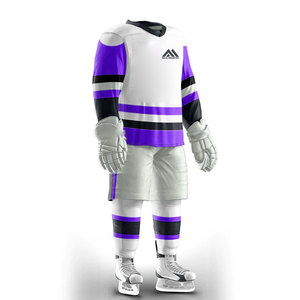 Uniforme d'équipe de hockey sur glace de haute qualité uniforme de hockey sur glace de couleur personnalisée 100% polyester pour la vente en ligne - Product Image 2