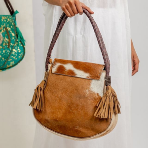Bolsos de Mano para Mujer, Bolso Tote de Cuero Vacuno de Moda para Mujer, Bolsos de Mano de Lujo de Marca para Mujer, Bolsos de Compras de Cuero con Pelo al por Mayor - Product Image 4