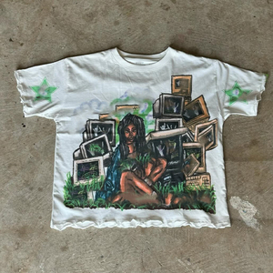 High Demanded Men T Shirt Men 100% Heavy Cotton Oversized Graphic Screen Printing Terry <b>Fabric</b> DTG Printed Slim Fit Tshirt - Product Image 1