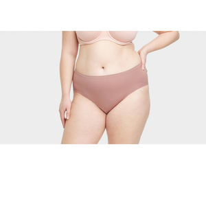 Tanga de mujer Auden morada sin costuras de tiro medio-alto, tallas XXL, XL, XXL, XXXL, 4XL, liso teñido, fino, ODM - Product Image 3