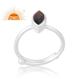 แหวนพลอยโกเมนธรรมชาติสำหรับ925ของขวัญจากผู้ผลิตเครื่องประดับตามสั่ง - Product Image 1