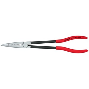KNIPEX 280 mm <b>Polished</b> Mounting Pliers with <b>Plastic</b> Coating and 45 Bent Tip Multifunction Tools - Product Image 3