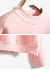 Sudaderas de Algodón Lisas al por Mayor, Sudaderas de Punto Lisas de Manga Larga con Cuello Redondo para Mujer, Sudadera Personalizada con Logotipo Personalizado - Product Image 5