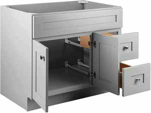 Combinación de tocador y fregadero de baño de diseño moderno de fabricantes de gabinetes de cocina ecológicos de madera maciza OEM - Product Image 5