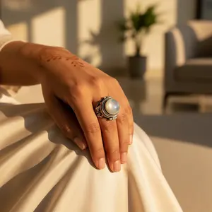 925 Silver <b>Mother</b> of Pearl <b>Ring</b> for Women Elegant Jewelry Gift for <b>Mother's</b> <b>Day</b> - Product Image 3