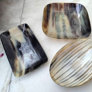 Bandeja de servicio de comida de cuerno Real asequible de alta calidad, bandejas decorativas de utensilios de cocina, bandeja desgastada para decoración de granja - Product Image 1