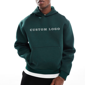 Alta calidad pesado grueso 410G 100% algodón Terry Pullover Jumper Shirt logotipo personalizado Unisex hombres Casual liso manga larga con capucha - Product Image 5