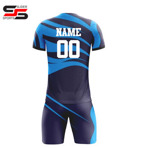 Versión del jugador, camisetas de fútbol personalizadas, ropa de fútbol para hombre, conjunto de 2 piezas, tela Jacquard transpirable, conjunto completo para jóvenes, kits de uniformes de fútbol - Product Image 6