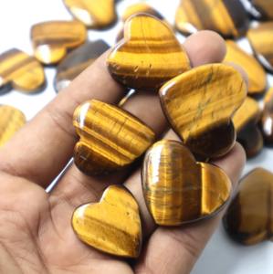 Lote de cabujón de corazón de ojo de tigre Natural hecho a mano 2025, Material de piedras preciosas de cristal en forma de corazón para hacer joyas de la mejor calidad - Product Image 5