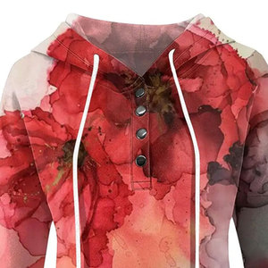 Sudaderas con capucha informales de moda de invierno para mujer, ropa de calle, diseño de sublimación con cuello con capucha y logotipo frontal, diferentes estilos - Product Image 4