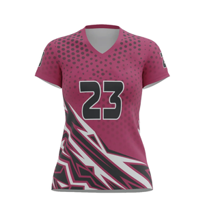 Ensemble de maillots de volley-ball unisexe personnalisés de qualité supérieure, 100 % polyester, coupe confortable, impression par transfert thermique, logo personnalisé en couleur - Product Image 3