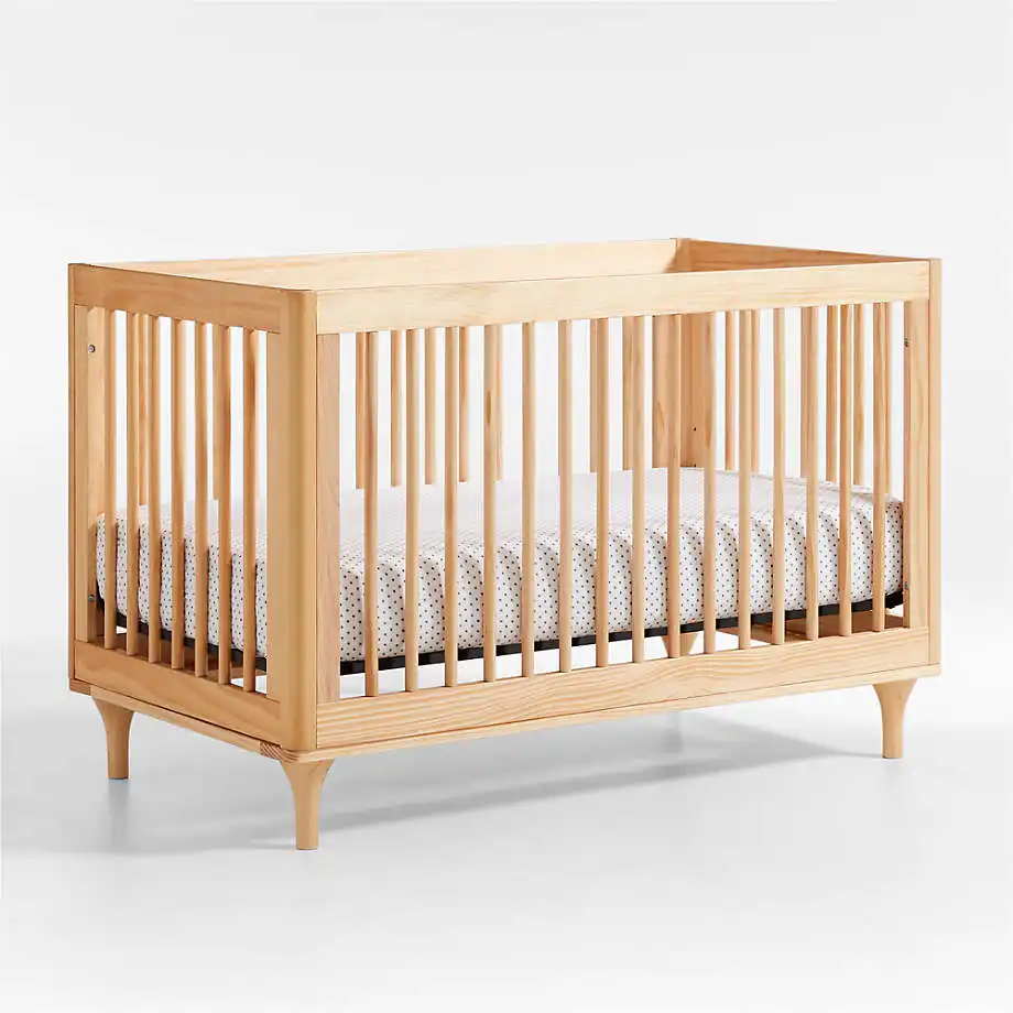 Lit bébé Le lit d'enfant le plus luxueux pour la maternelle Impression originale en bois de soie Temps toxique Emballage de plomb Meubles extérieurs