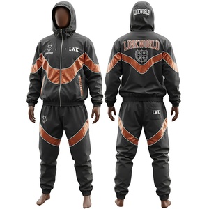 Men's Custom Reflective Windbreaker Tracksuit Nylon Track Pants with Detachable Zipper and Sweatsuit Durable Style Sets - Product Image 1