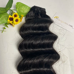 Vague d'océan couleur naturelle Double trame Double dessiné cheveux vierges cambodgiens cheveux ondulés vietnamiens non traités - Product Image 1