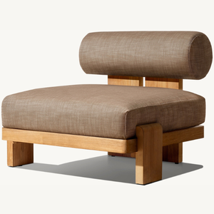 Fauteuil simple durable en bois de teck au style moderne, idéal pour le jardin et l'extérieur - Product Image 4