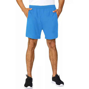 Pantalones cortos de gimnasio para hombre de etiqueta privada de talla grande, ropa deportiva, pantalones cortos de tabla sólidos, patrón antiarrugas, ecológico, teñido liso - Product Image 1
