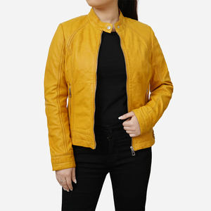 Meilleures Ventes de Vêtements Automne/Hiver Nouvelle Collection Vestes en Cuir Véritable pour Femmes Tissées à la Main Manches Longues Vente en Gros - Product Image 4