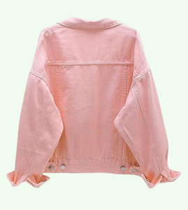 Chaqueta vaquera de manga larga para mujer de primera calidad Personalizable OEM Impresión Colores sólidos Estilo recto. Cintura trasera de verano Bolsillos sólidos - Product Image 2