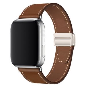 Bracelets en cuir véritable avec fermoir magnétique, bracelet de remplacement conçu par Coolyep pour <span class=keywords><strong>Huawei</strong></span> <span class=keywords><strong>Apple</strong></span> Watch Ultra Series 9 8 <span class=keywords><strong>7</strong></span> SE 6 5 4 - Product Image 6