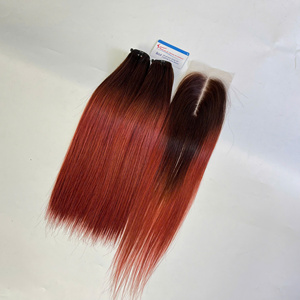Produit chaud brun pointe os cheveux raides directement usine cuticule cheveux alignés extensions de tissage de cheveux vietnamiens - Product Image 6