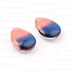 Proveedor de confianza Bio turmalina doble cuarzo 10x14mm forma de pera cuentas Briolette piedras preciosas sueltas para hacer joyas DIY hallazgos - Product Image 1