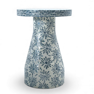 โต๊ะกาแฟโมเดิร์นลายเปลือกหอยมุก งานฝีมือฝังเปลือกหอยตกแต่ง พร้อมปรับขนาดได้สำหรับพื้นที่นั่งเล่น - Product Image 2