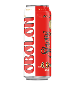 Cerveza Extra Lager Obolon Estilo Champán 6.8% ABV Lata de 500ml - Product Image 1