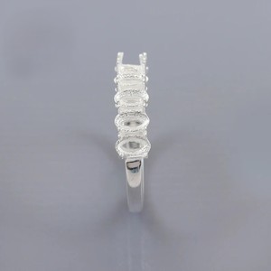 2025 solide 925 argent Sterling 4x6mm forme ovale broche anneau blanc réglage lunette réglage souvenir mémorial anneau fête du travail cadeau - Product Image 2