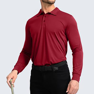 Top tendance Polo pour hommes respirant à manches longues col rabattu Polo de haute qualité pour hommes - Product Image 4