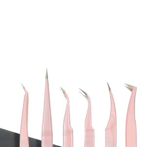 Nueva llegada del fabricante superior Juego de pinzas para cejas de 6 piezas Etiqueta personalizada Tarifa mayorista - Product Image 2